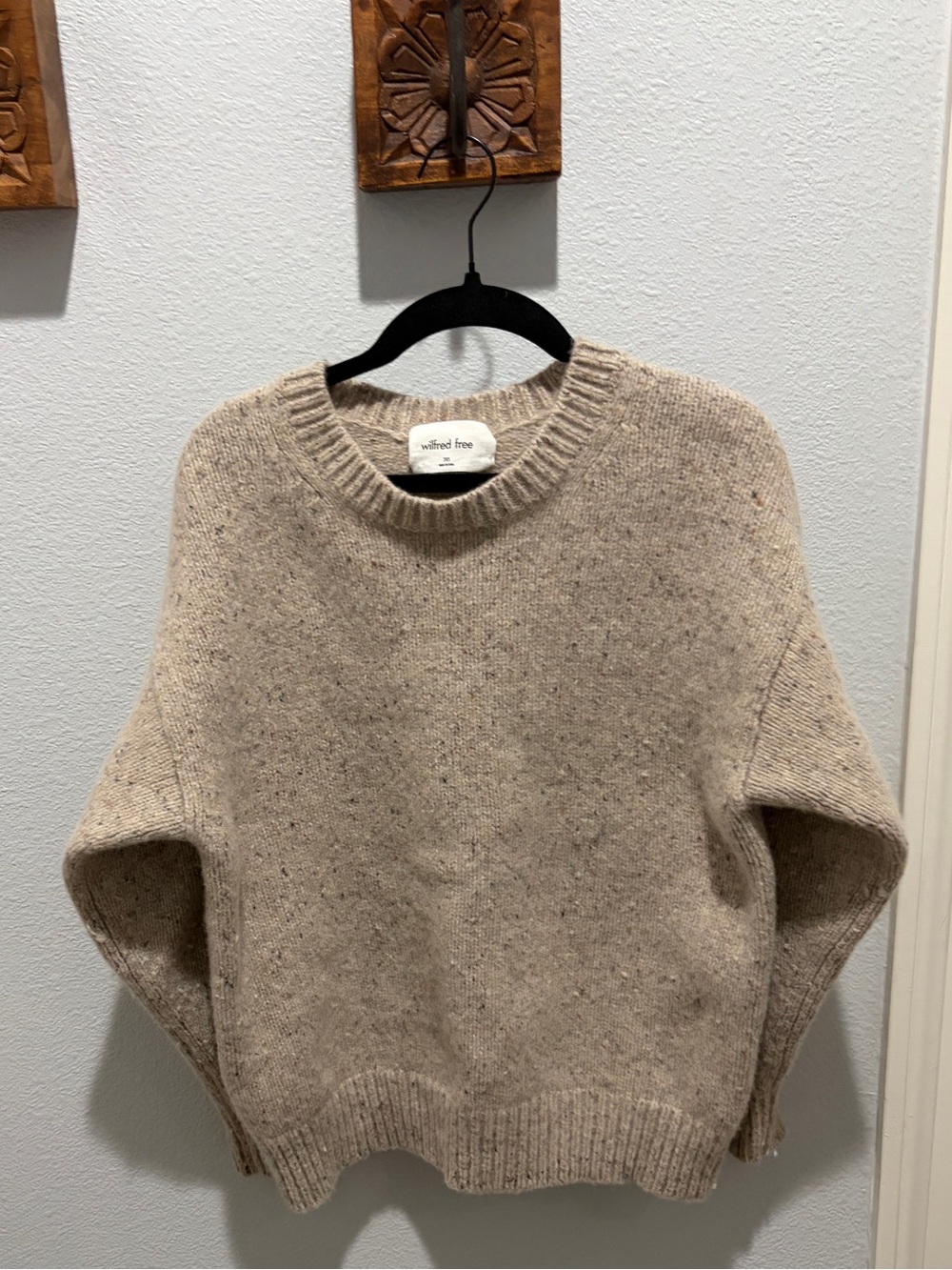 Wilfred Neutral Taupe Crewneck Sweater - Aritzia